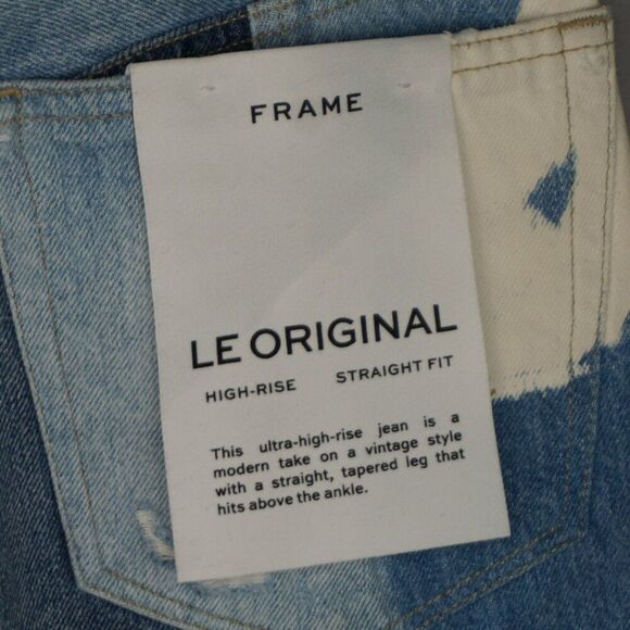 New Frame Le Original Bleached High Waist Straight Leg Jeans in Fresco size 26 - Picture 11 of 15